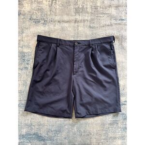 Haggar Navy Blue Pleated Front Cool 18 Pro Shorts 40 x 9